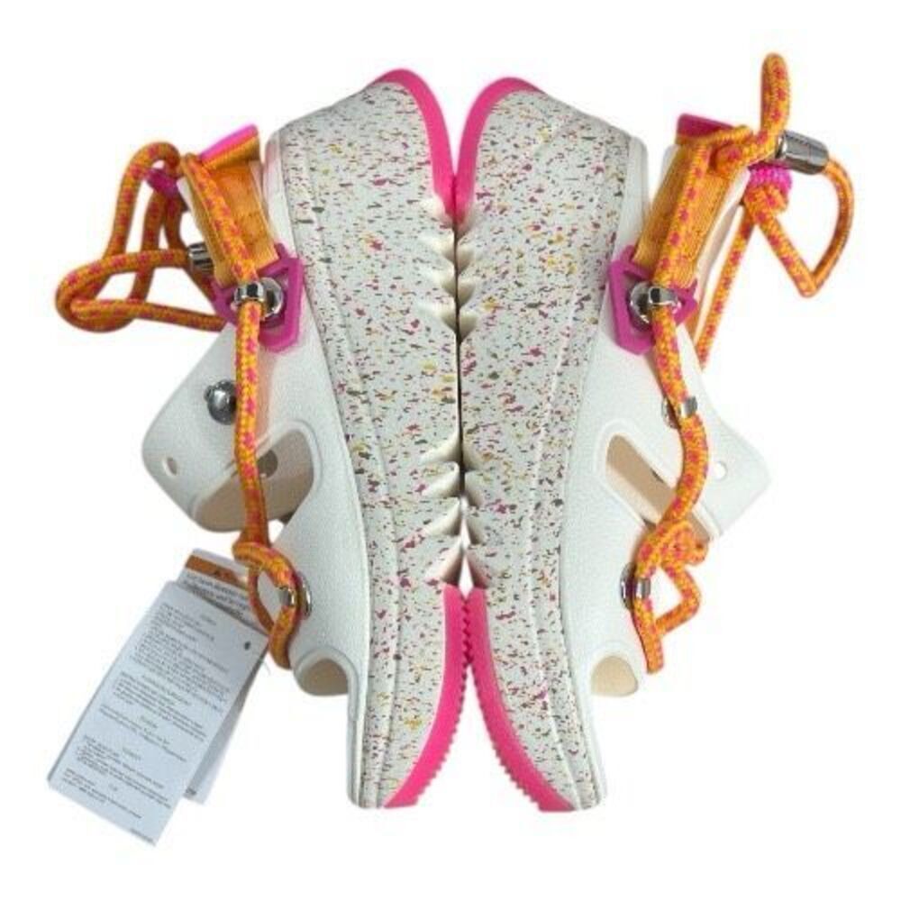 Crocs Hiker Xscape Festival Platform Sandals White Pink Women Size 6 Open Toe - Picture 5 of 14